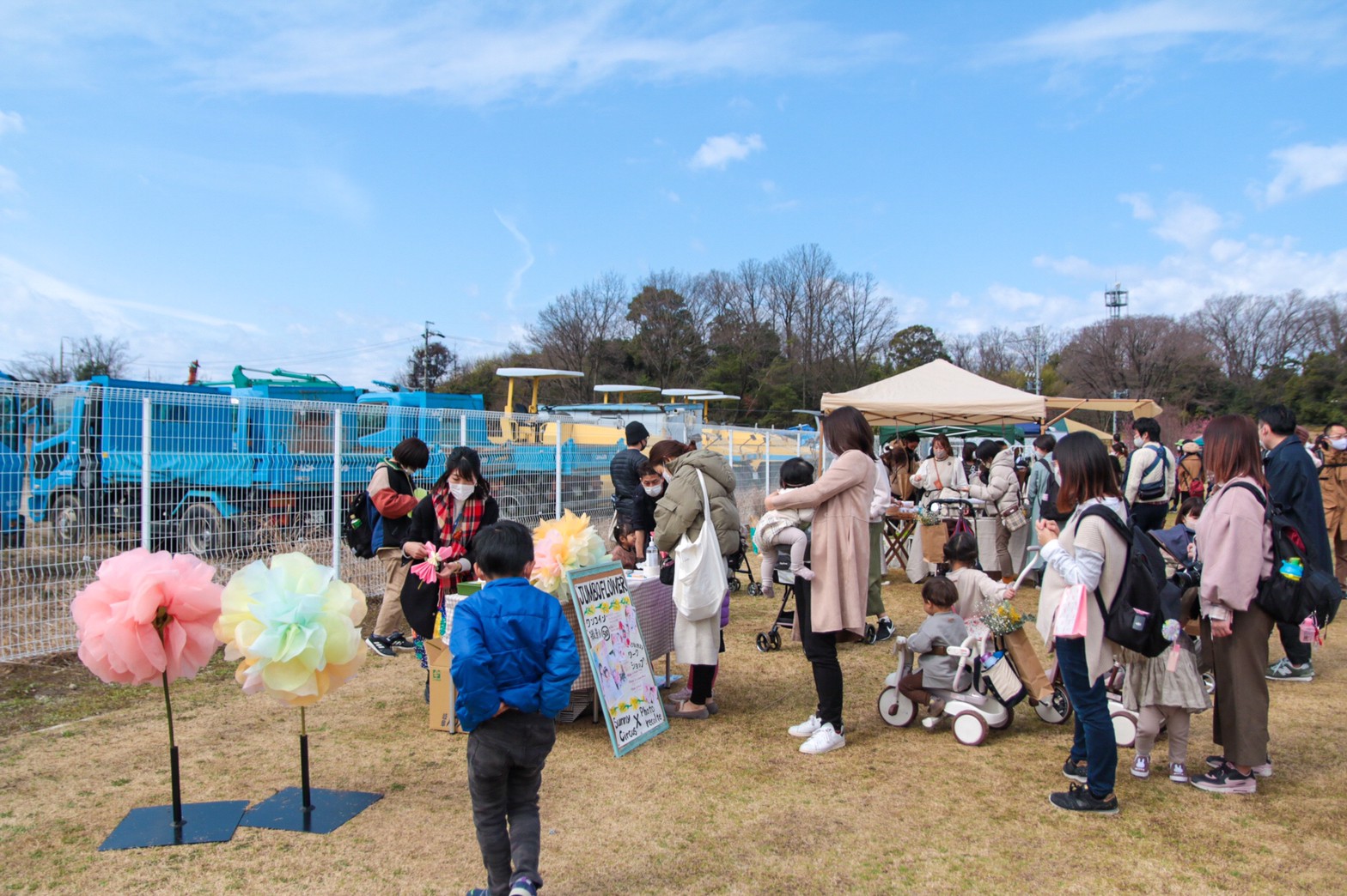 ジャンボフラワーのワークショップ