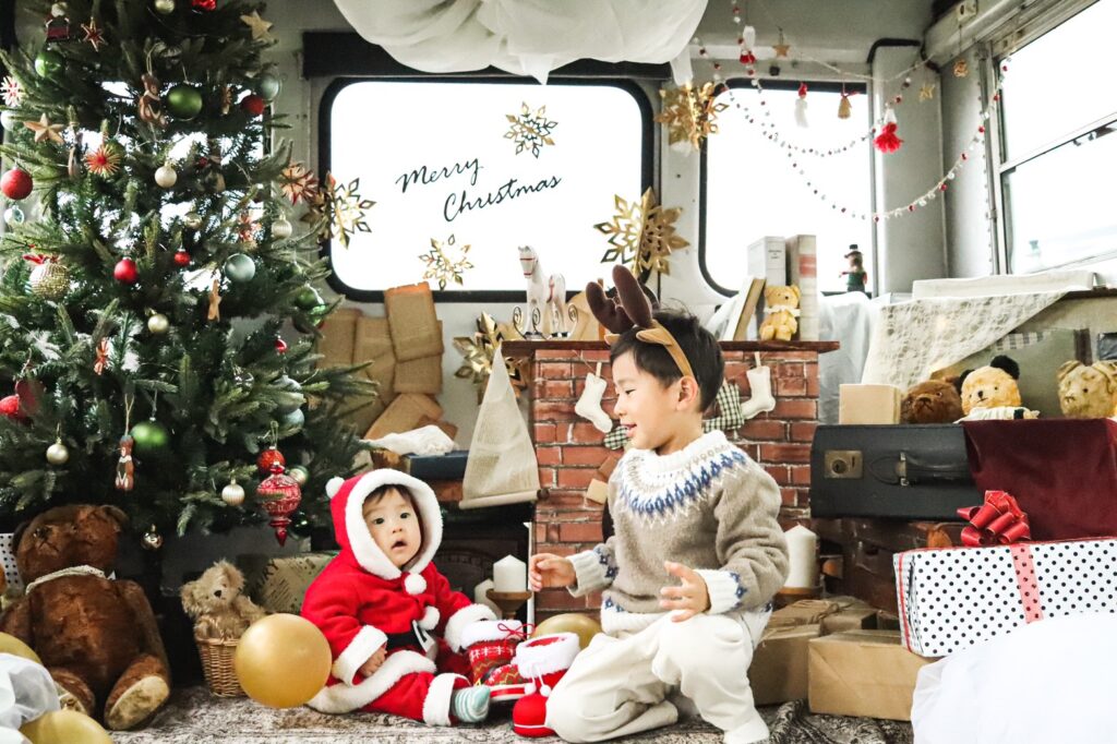 クリスマスのフォトブース